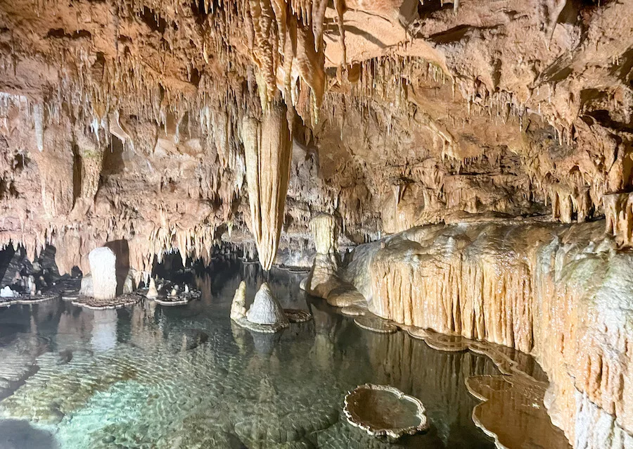 inside caves with water