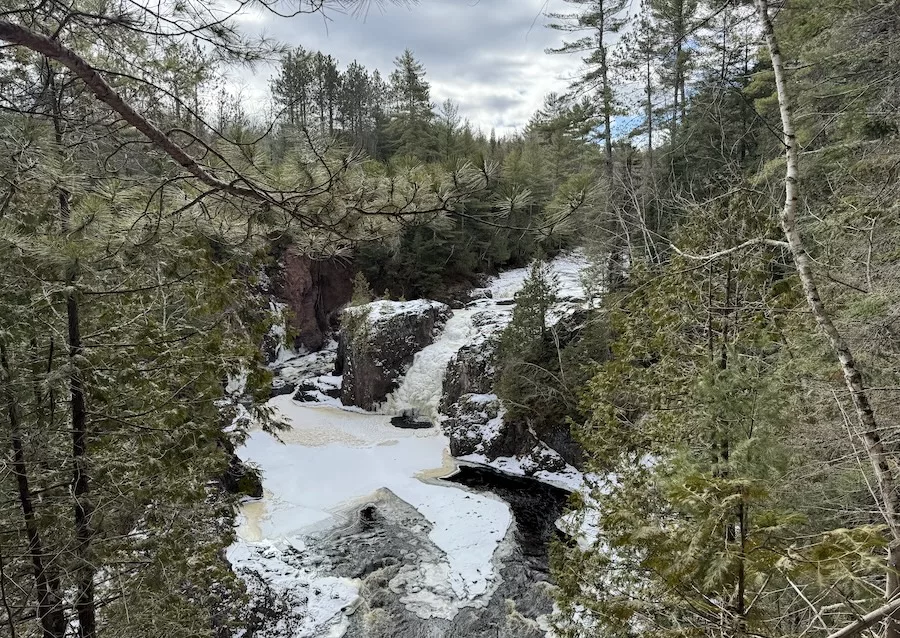 Guide to Copper Falls State Park - Image of beautiful falls surrounded by green trees