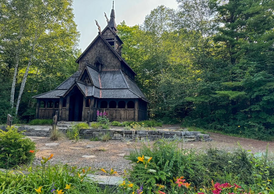 Image of the Stavkirke Church on Washington Island, Door County, WI